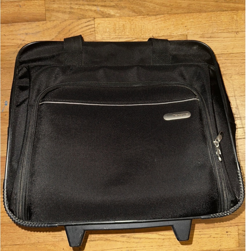 Targus Rolling‎ Laptop Briefcase Black Ballistic Nylon Multi Compartment Bag